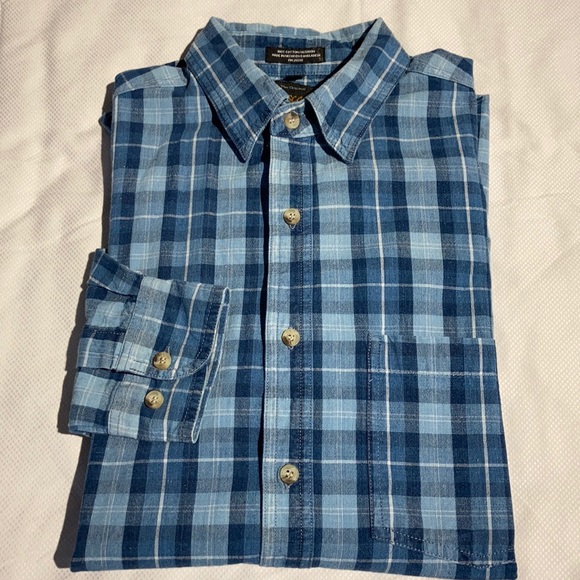 The original cascade blue jeans plaid shirt M - Picture 2 of 16